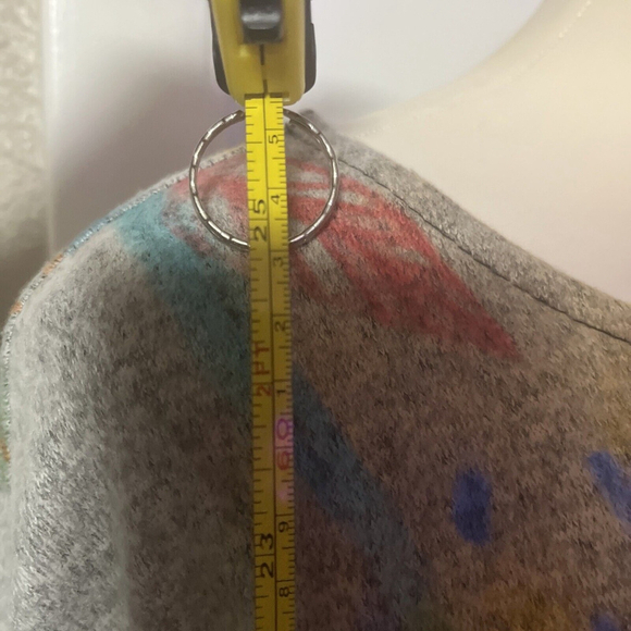 NWT Jess And Jane Women’s Blouse Grey Floral Print Heathered Fab… - Picture 16 of 16